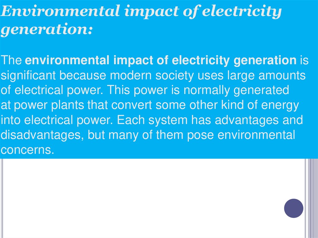 Environmental impacts of power