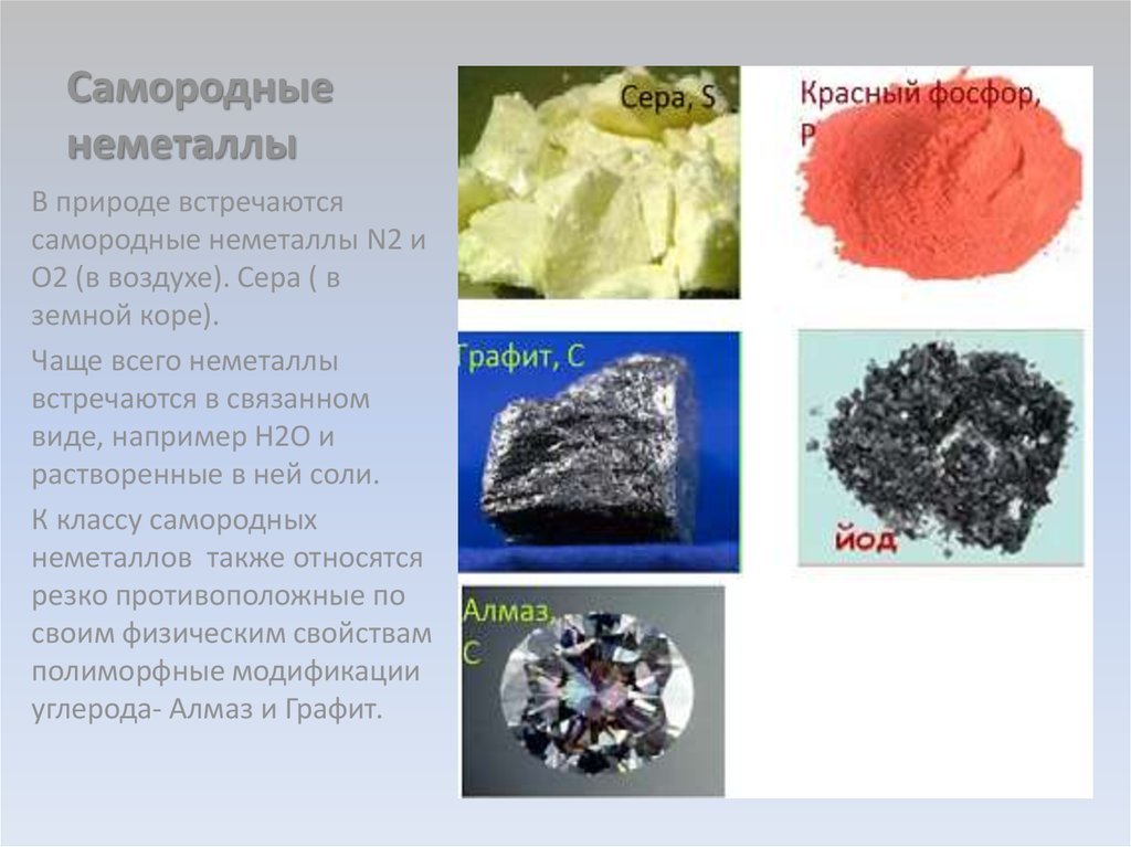 Сера металл или неметалл. Нахождение в природе металлов и неметаллов. Самородные неметаллы. Нахождение неметаллов в природе. Самородные металлы и неметаллы.