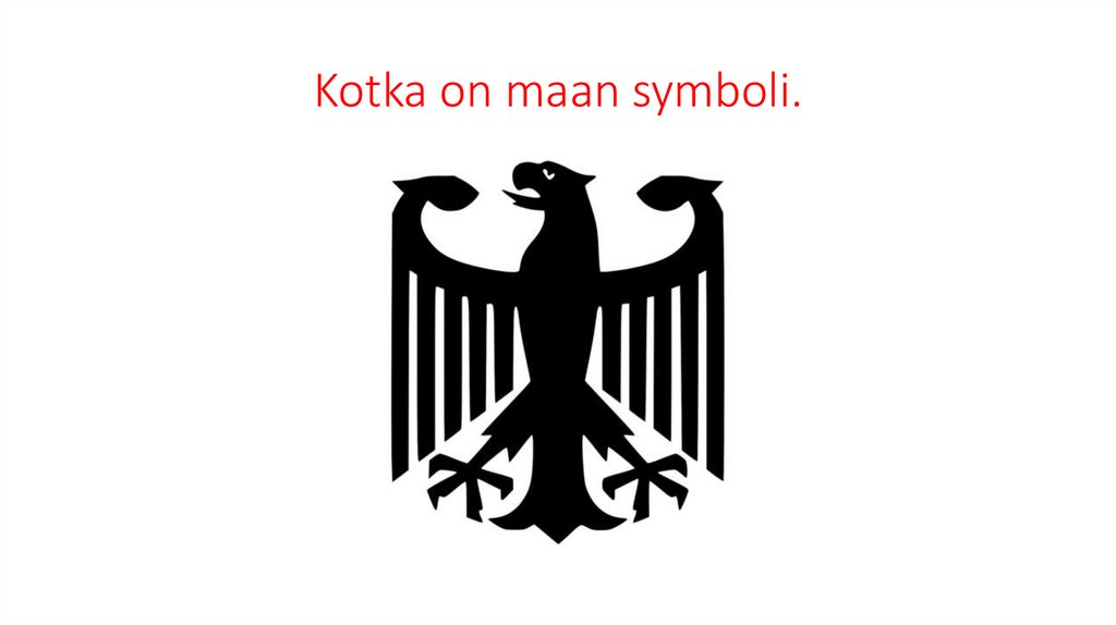 Kotka on maan symboli.
