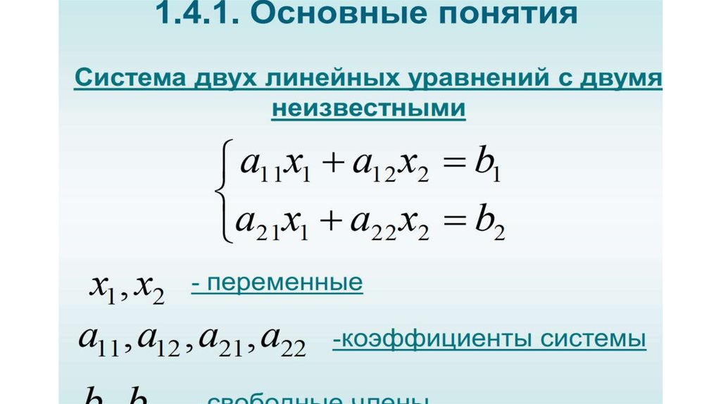 Решение систем линейных уравнений презентация