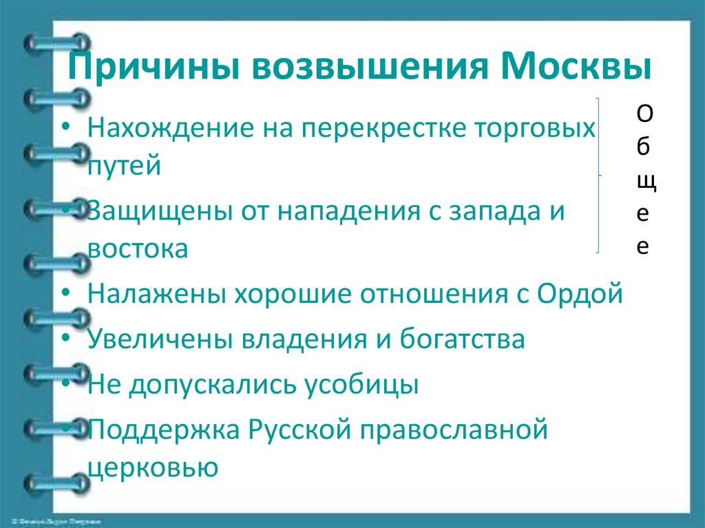 Прочитайте пункт 5 параграф 20 перечислите причины возвышения москвы заполните схему ответ