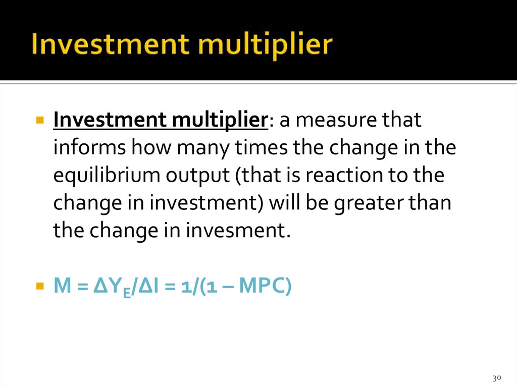 Investment multiplier