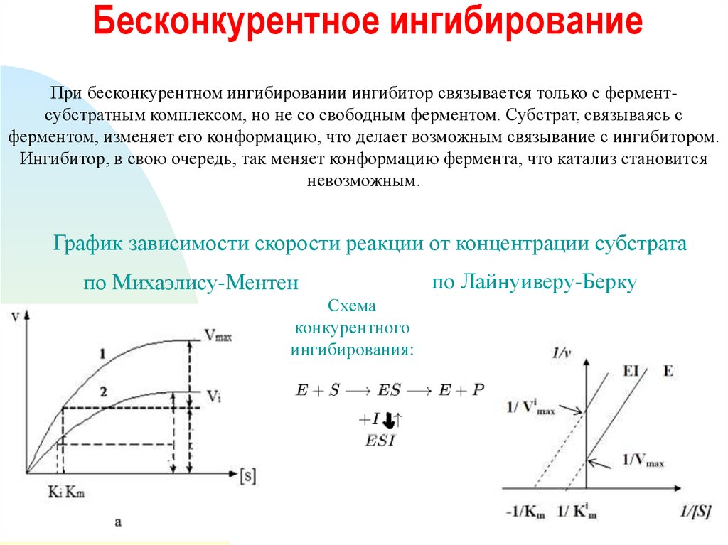 Конкурентное ингибирование ферментов. Бесконкурентное ингибирование схема. Типы ингибирования ферментов схема. Типы ингибирования ферментов графики. Конкурентное ингибирование ферментов схема.