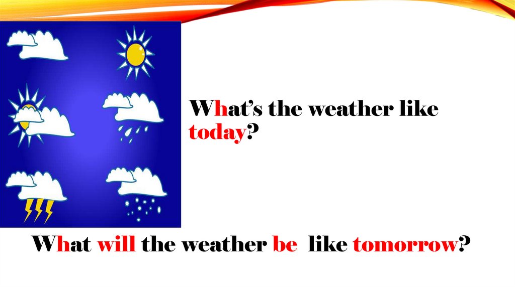 What’s the weather like today?