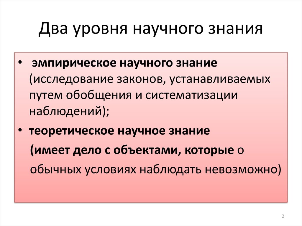 Теоретический уровень научного познания презентация