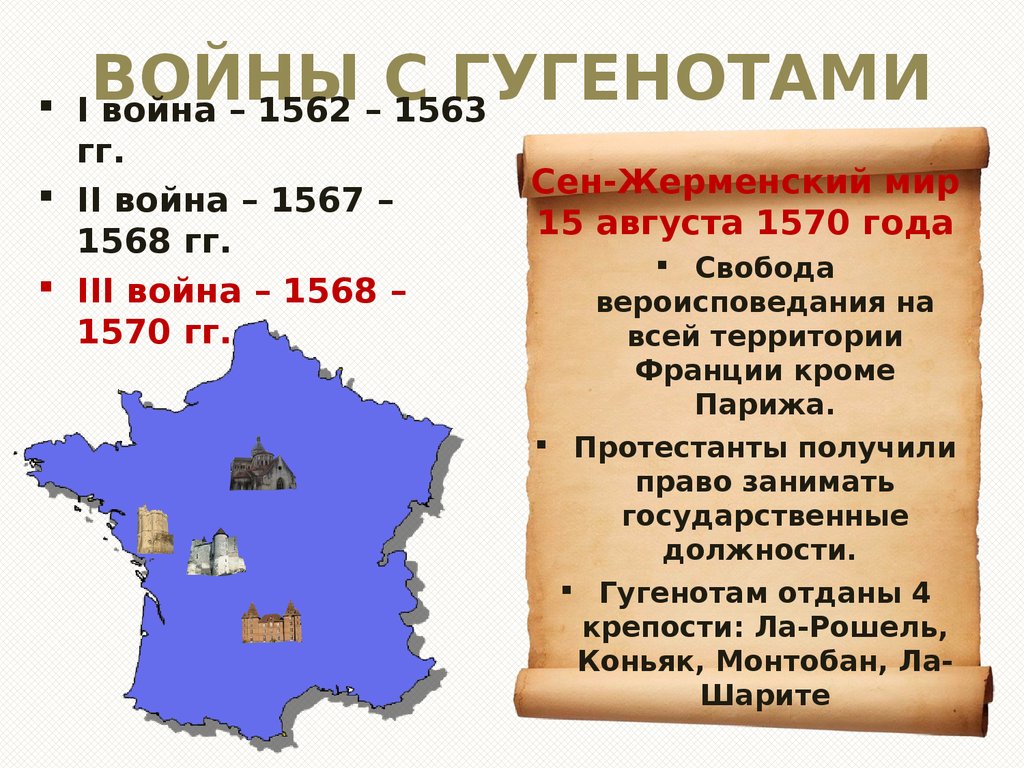 Религиозные войны во франции презентация 7 класс