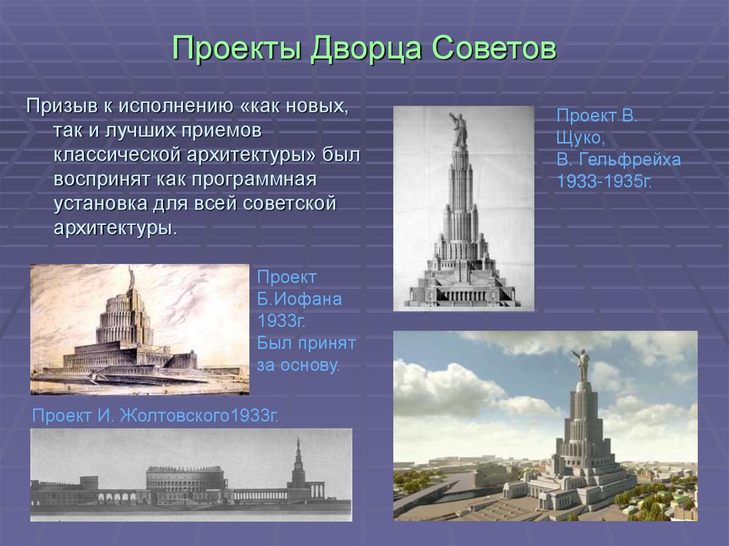 Проекты Дворца Советов