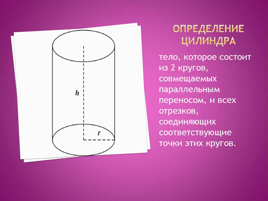 Выберите элементы цилиндра