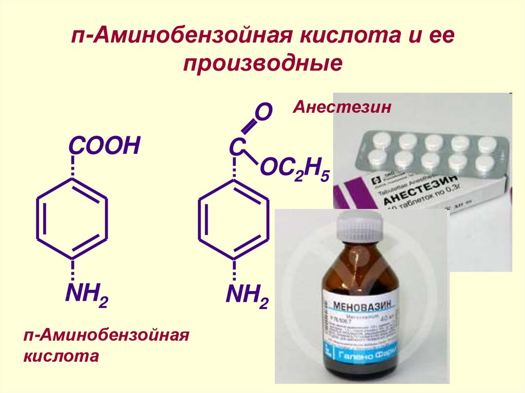 п-Аминобензойная кислота и ее производные