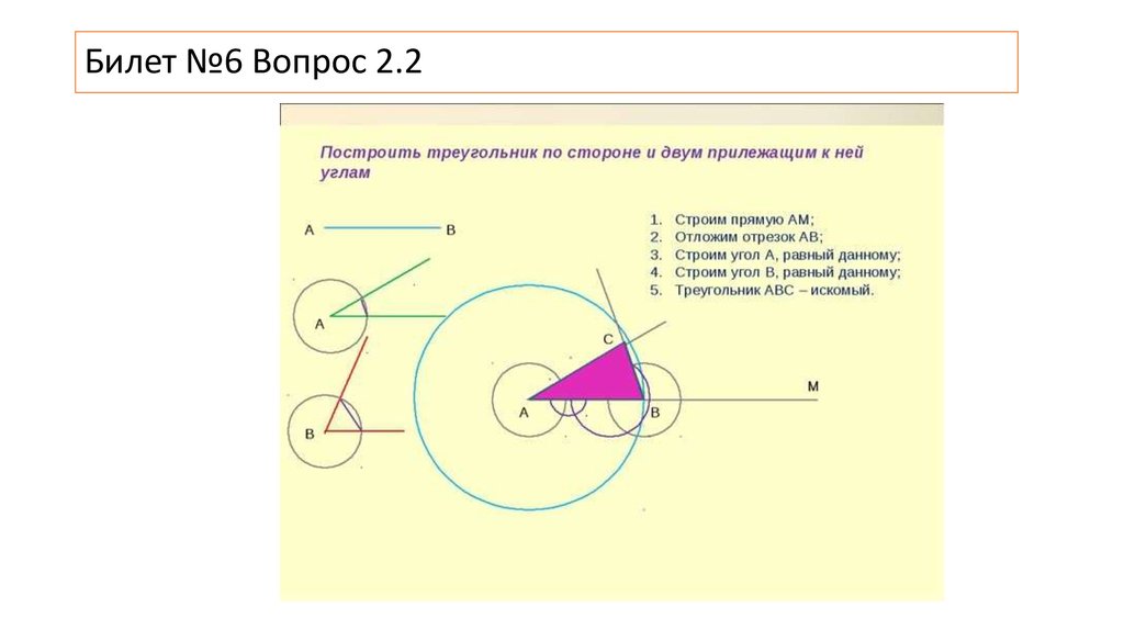 Построение биссектрисы угла 7 класс геометрия презентация