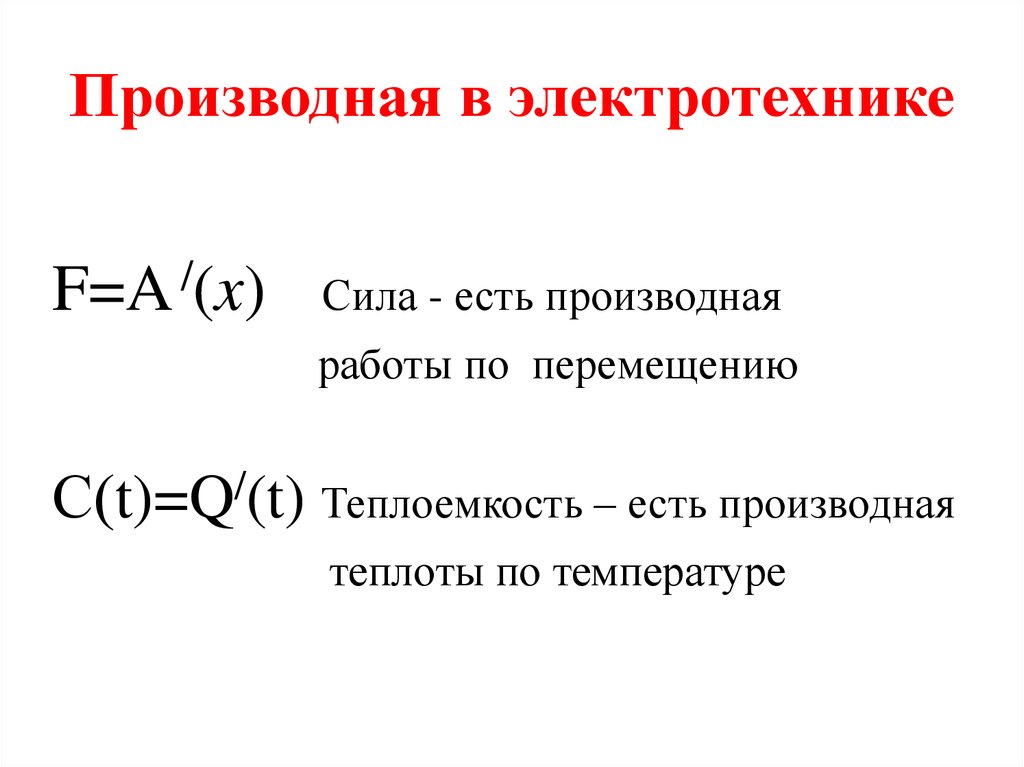 Проект на тему производная в экономике