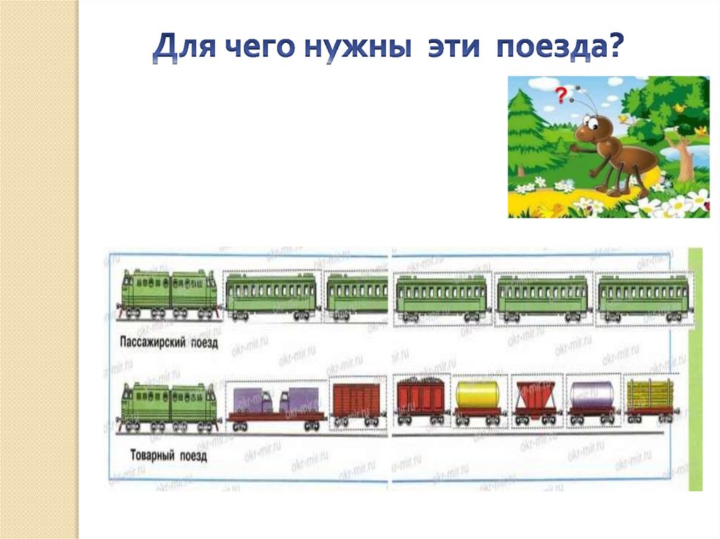 Зачем нужны поезда 1 класс конспект и презентация