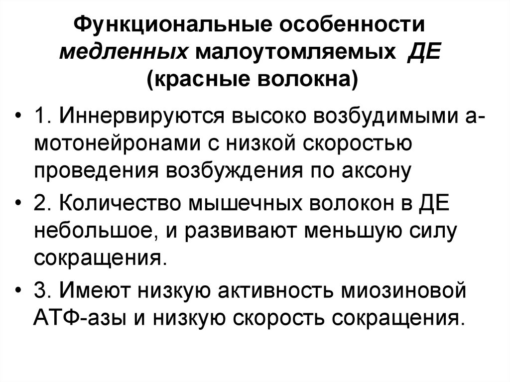 Быстро особенность. Малоутомляемые двигательные волокна. Медленные малоутомляемые мышцы. Медленные малоутомляемые мышцы пример. Медленные малоутомляемые единциы.