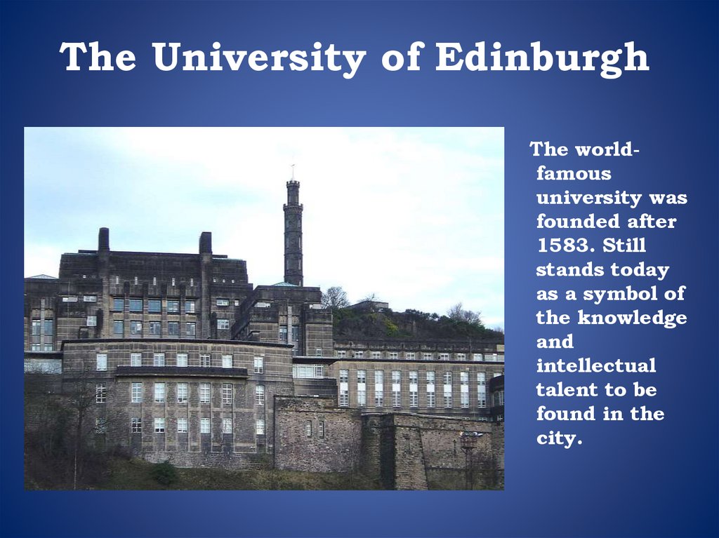 University of edinburgh презентация