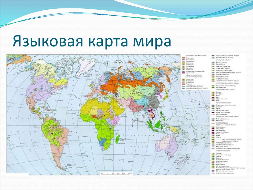 Карта языковых семей россии