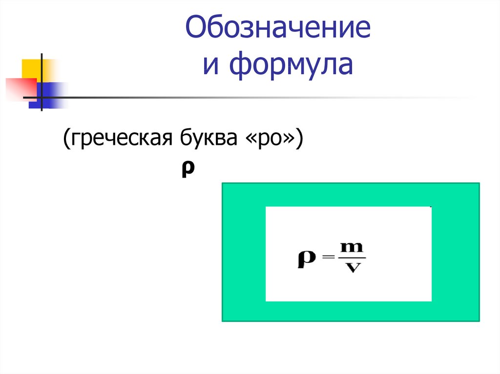 Обозначения в формулах