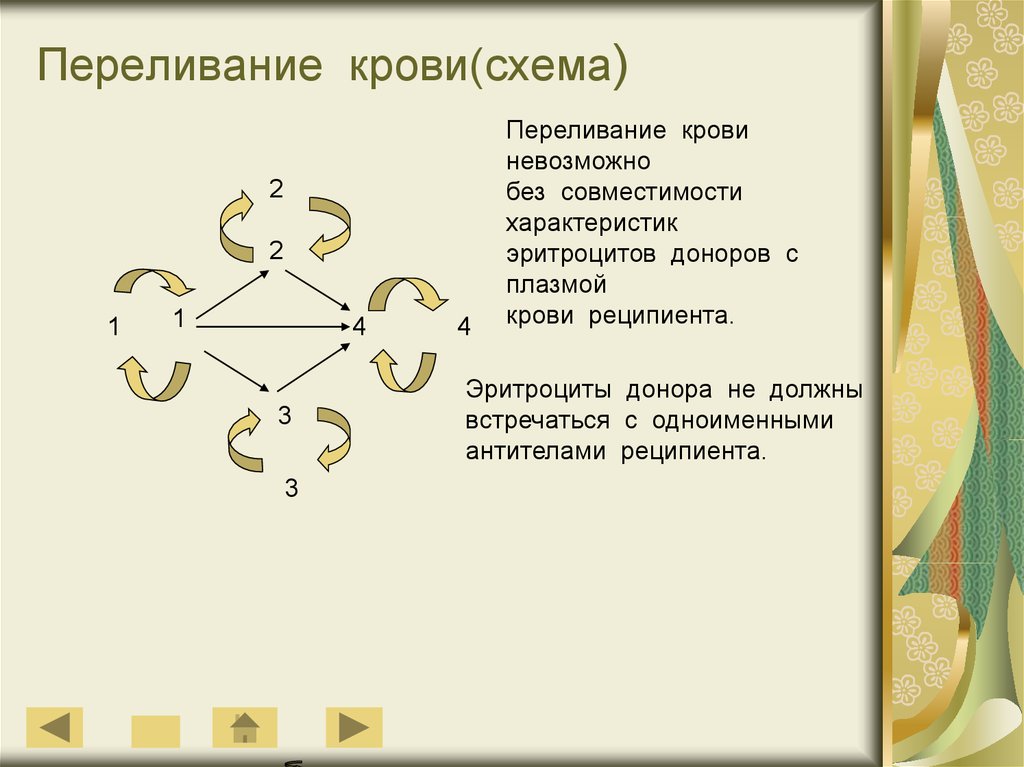 Схема переливания крови 8 класс биология учебник