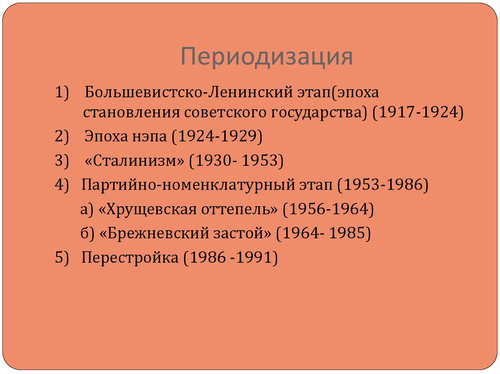 Схема правления в ссср в послевоенные годы