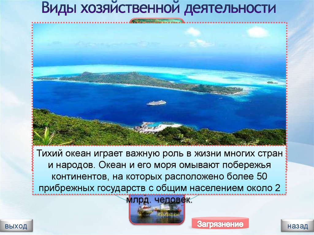 Какой вид хозяйственной. Хозяйственная деятельность Тихого океана. Виды хозяйственной деятельности Тихого океана. Виды хозяйственной деятельности. Виды деятельности в тихом океане.