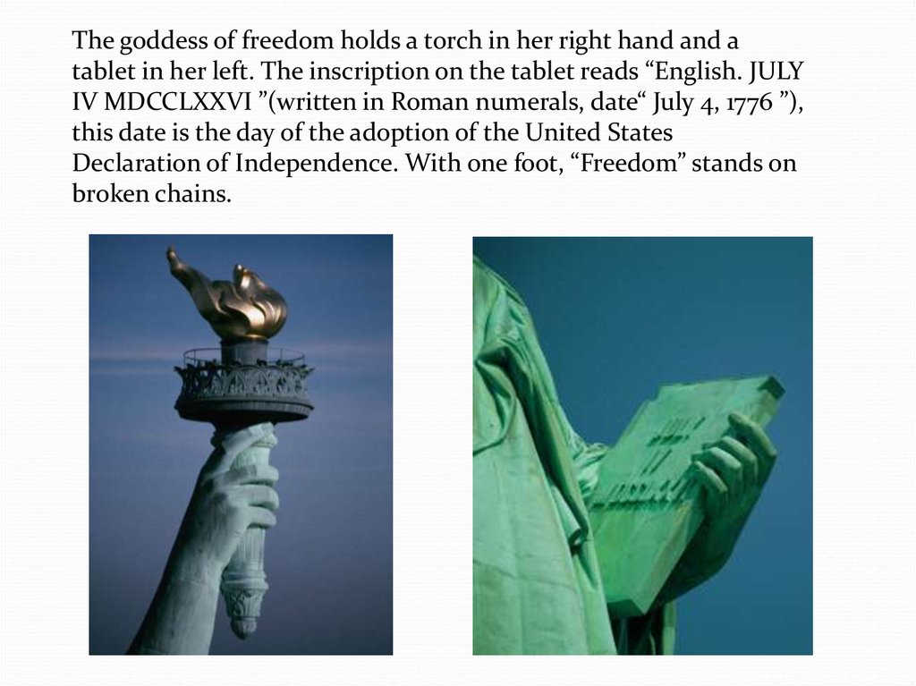 The Statue of Liberty - презентация онлайн