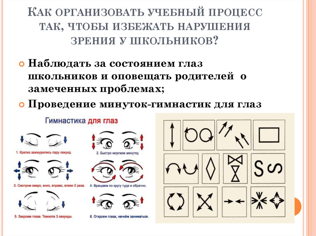 Профилактика нарушения зрения