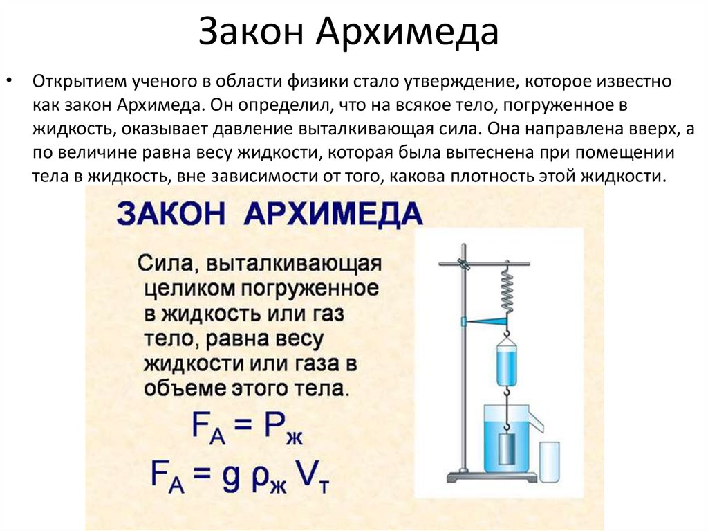 Архимедова сила направлена. Давление сила Архимеда 7 класс. Теорию по силе Архимеда 7 класс. Вывод закона Архимеда 7 класс физика. Закон физики тело погруженное в жидкость.