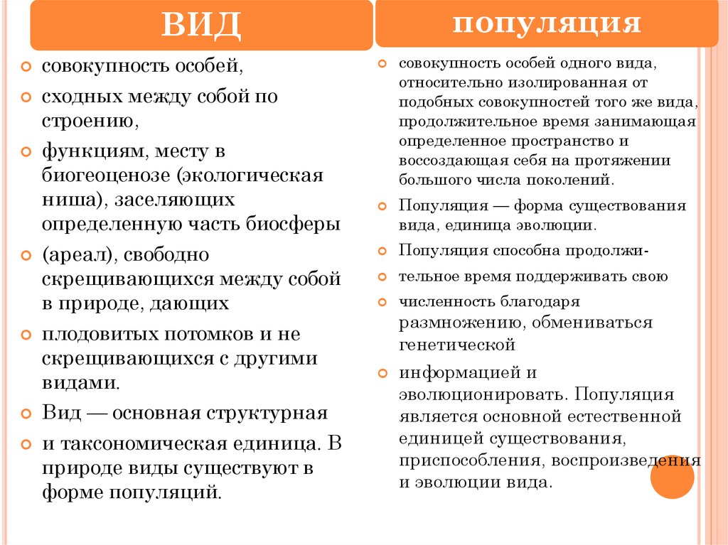 Группа особей сходных по