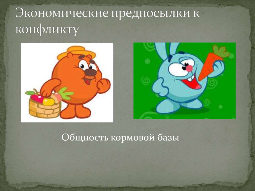 Экономические предпосылки к конфликту