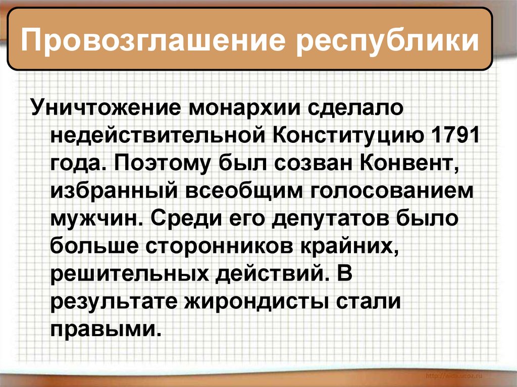 Французская революция от монархии к республике презентация