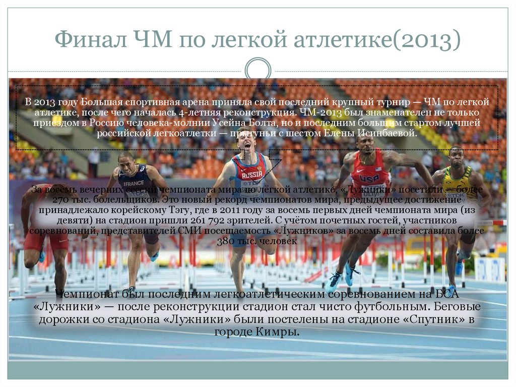 Финал ЧМ по легкой атлетике(2013)