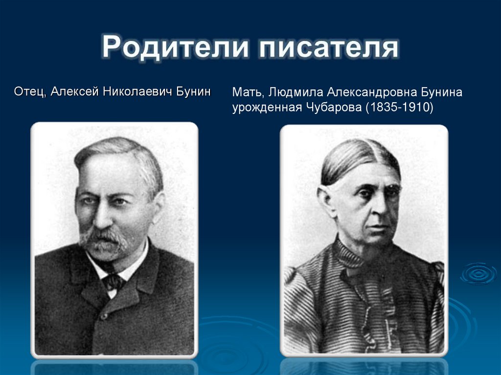 Кем был отец писателя. Отец Ивана Алексеевича Бунина.