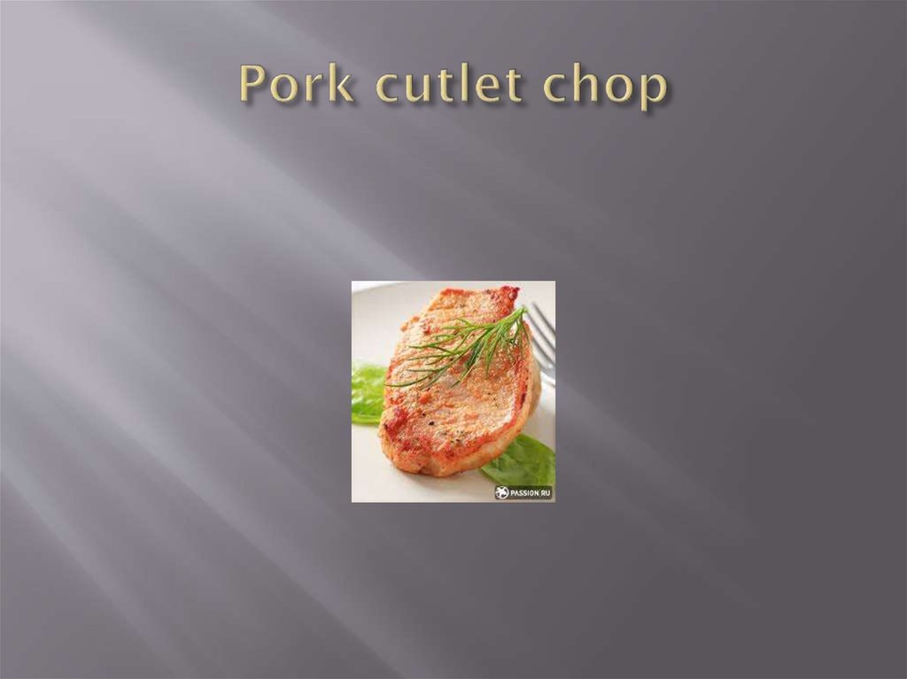 Pork cutlet chop