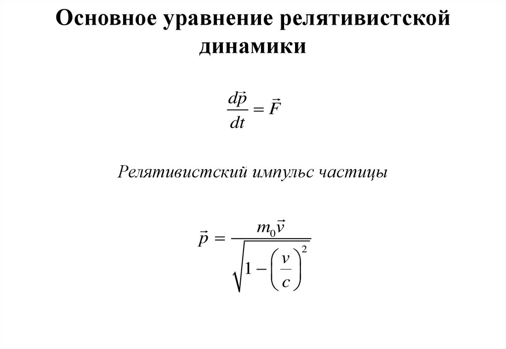 Полная энергия релятивистской частицы