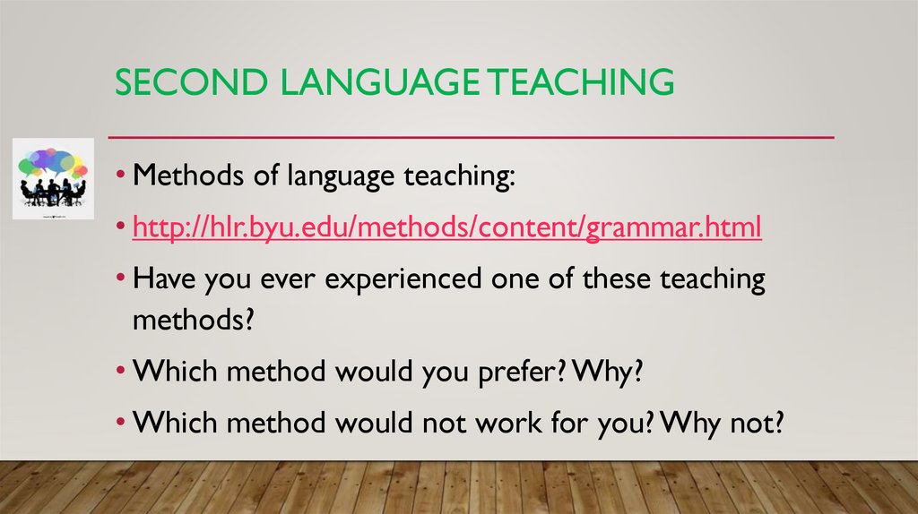 Second language teaching