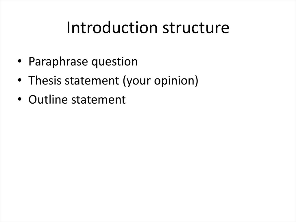 Introduction structure