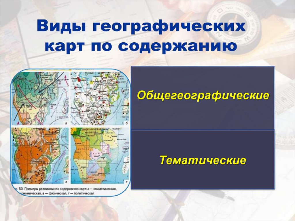 Типы географических процессов. Типы географических карт. Виды географических карт по содержанию. Общегеографические карты. Классификация карт по масштабу.