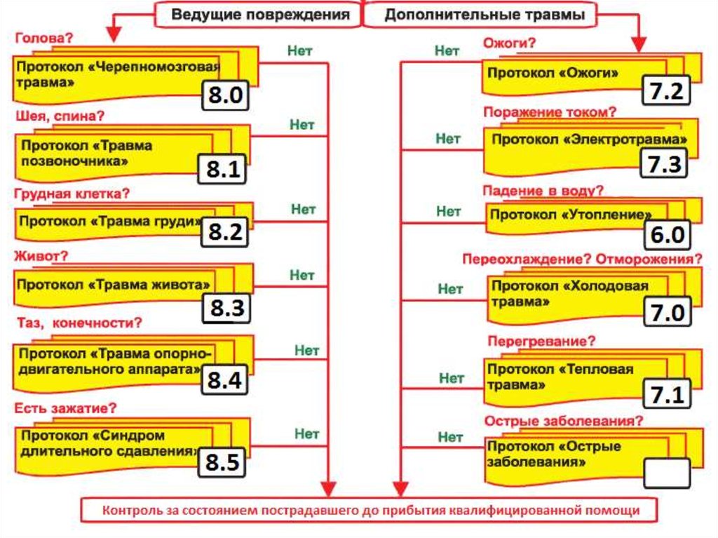 Повреждения протокол