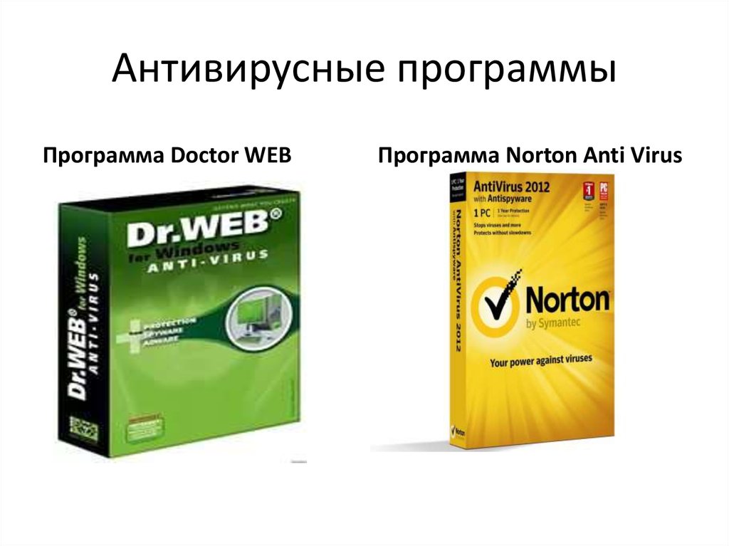 Проект разновидности компьютерных вирусов и методы защиты от них основные антивирусные программы