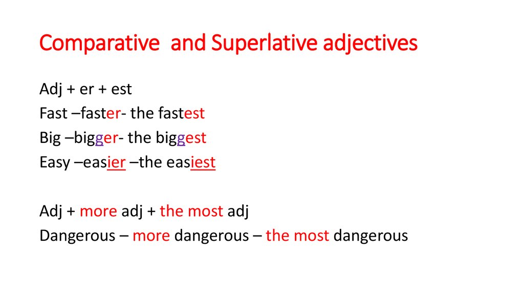 Comparative And Superlative Adjectives Online Presentation