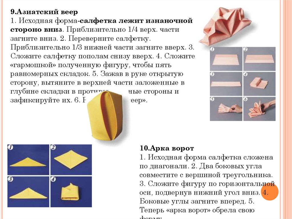 Сложившаяся форма. Низкие формы складывания салфеток. Салфетки формы складывания веер. Складывание салфеток азнатетский веер. Способы складывания азиатский веер салфетка.