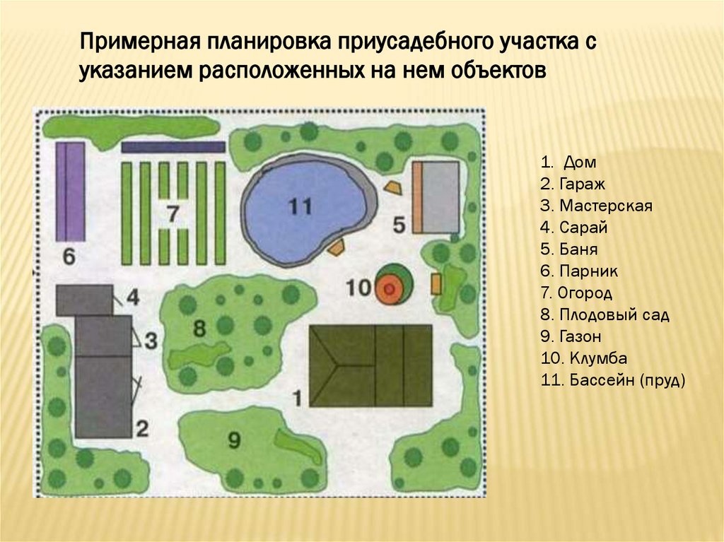 Рисунок план садового участка 7 класс
