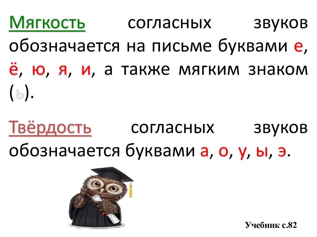 Обозначение мягкости согласных звуков на письме презентация