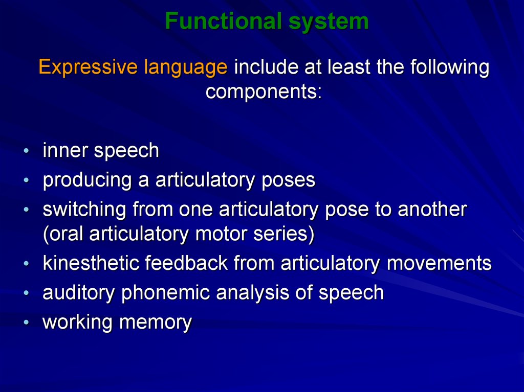 Functional system