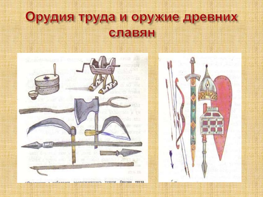Орудия труда и оружие древних славян