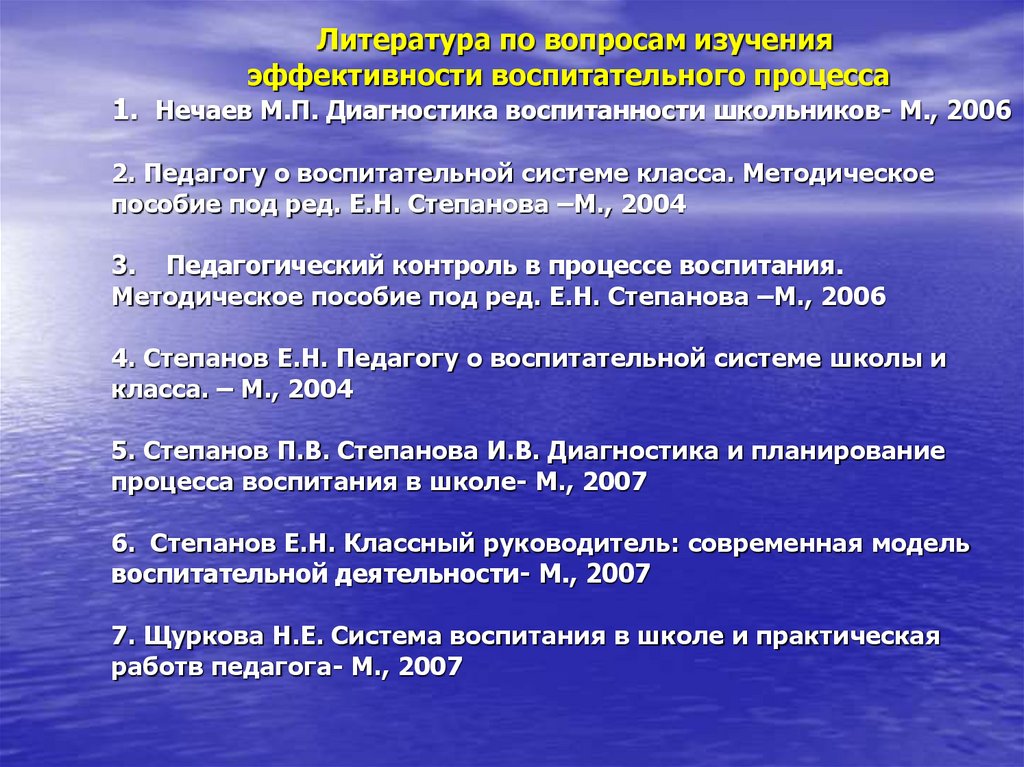 Мониторинг эффективности воспитательной работы