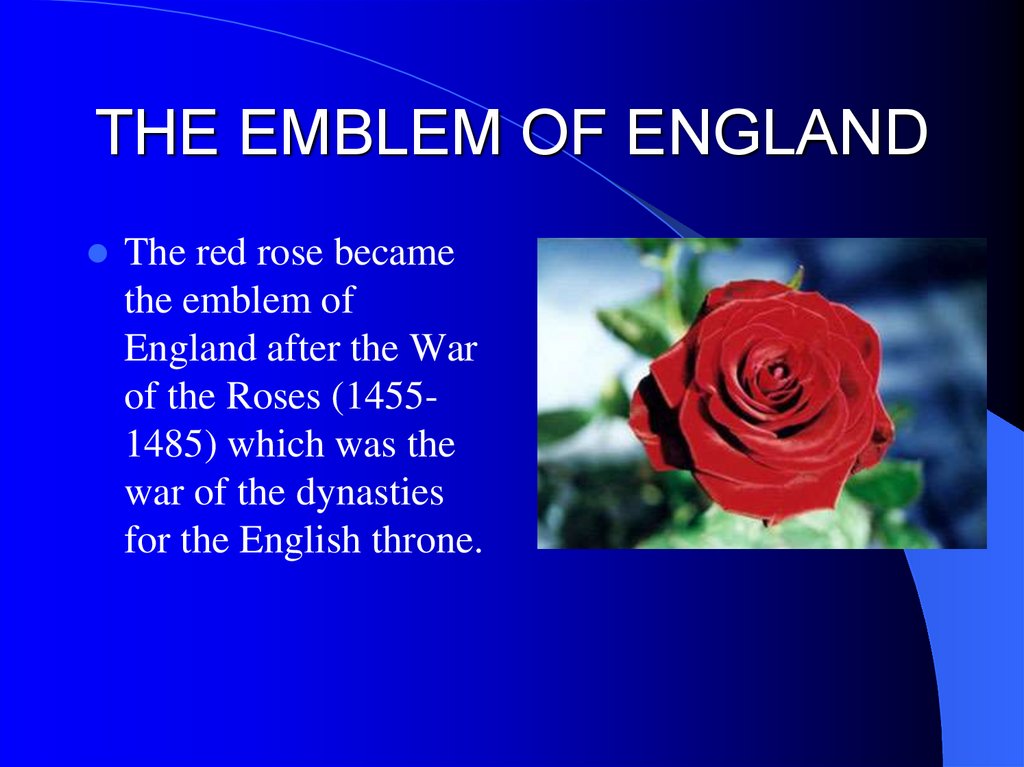 THE EMBLEM OF ENGLAND