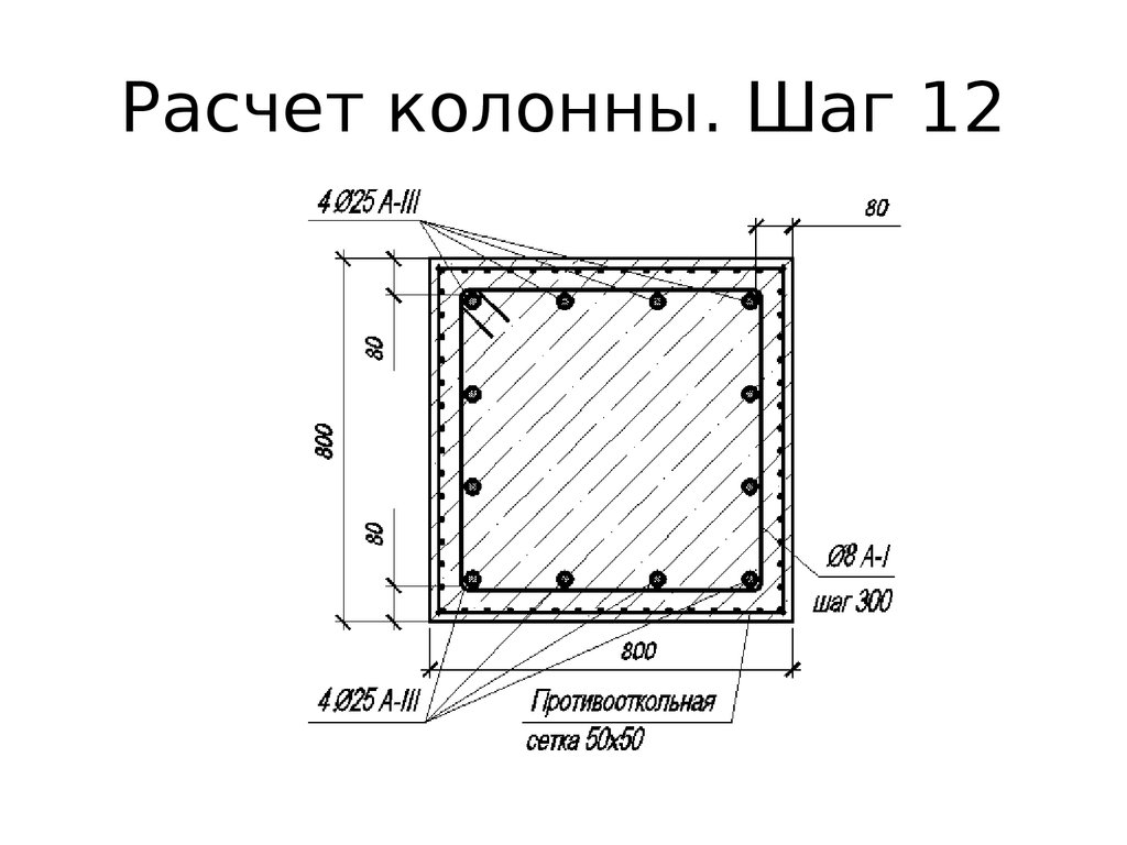 Расчет колонны