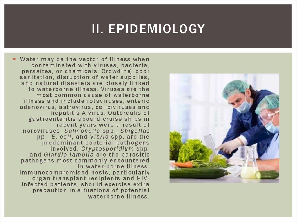 II. Epidemiology