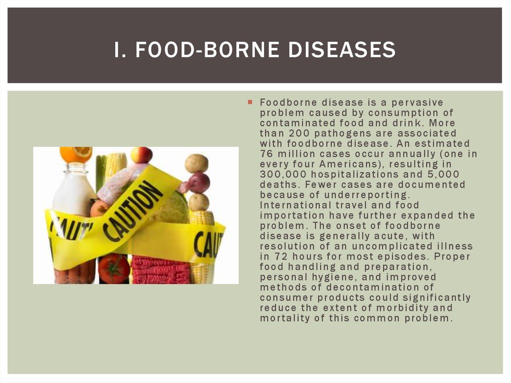 I. Food-borne diseases