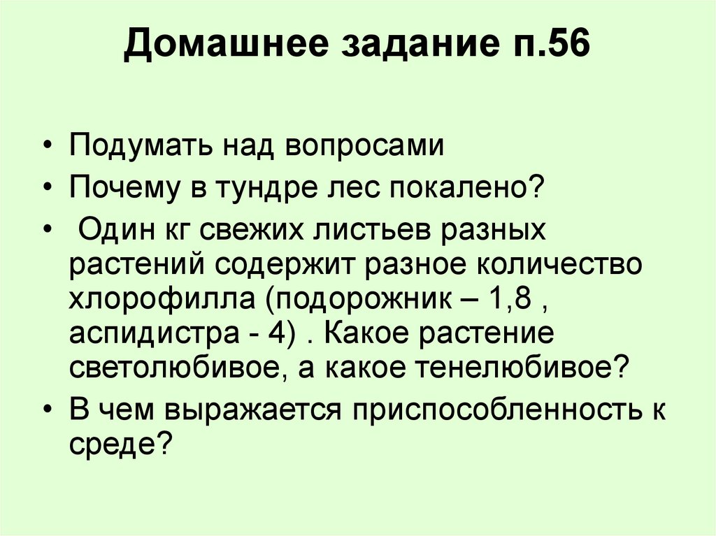 По каким причинам в тундре нет лесов